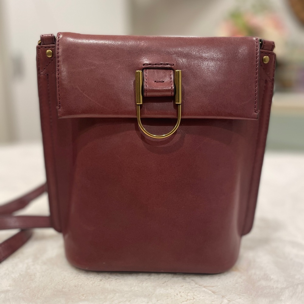Etienne Aigner Burgundy Leather Crossbody Bag